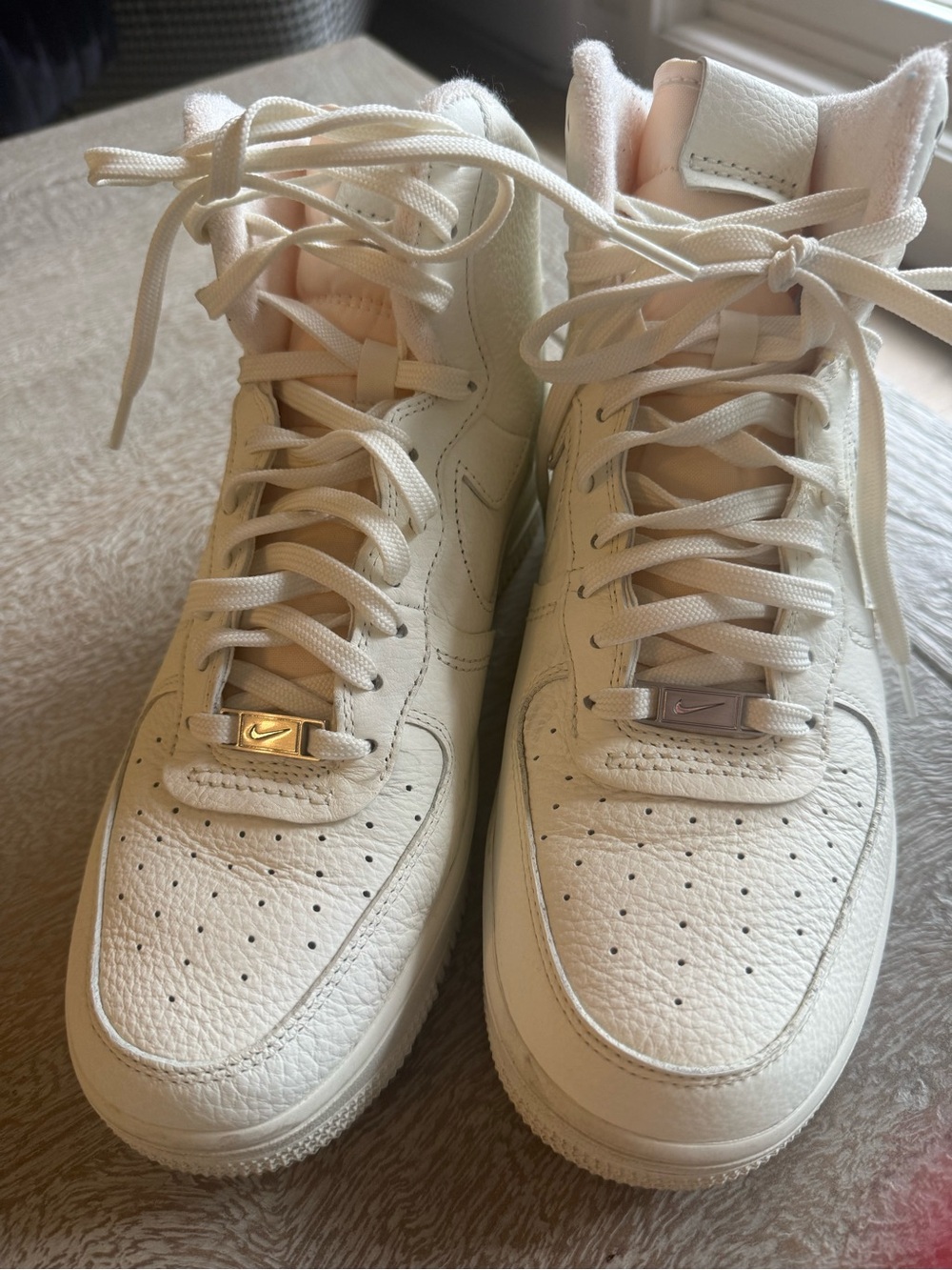 Air Force 1 - Nike Women’s Off-White/Cream High-Top Sneakers